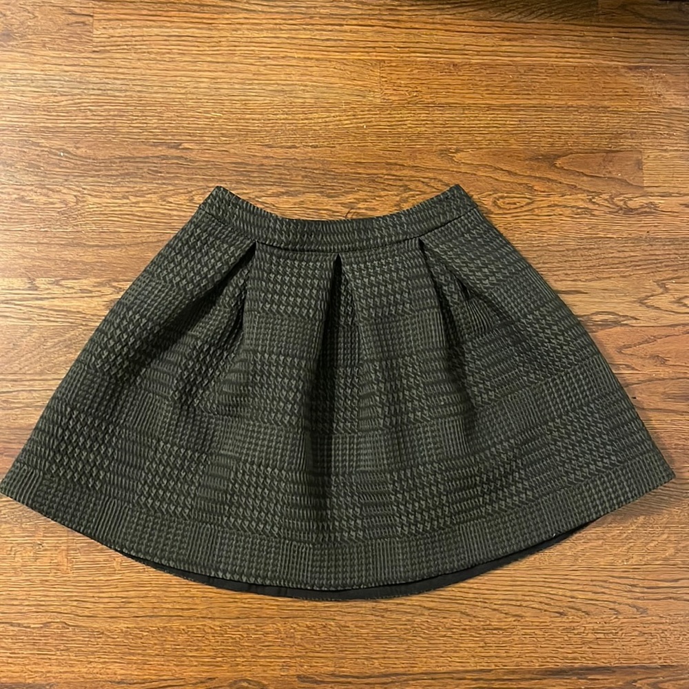 Skater Style plaid Circle skirt with pleats
